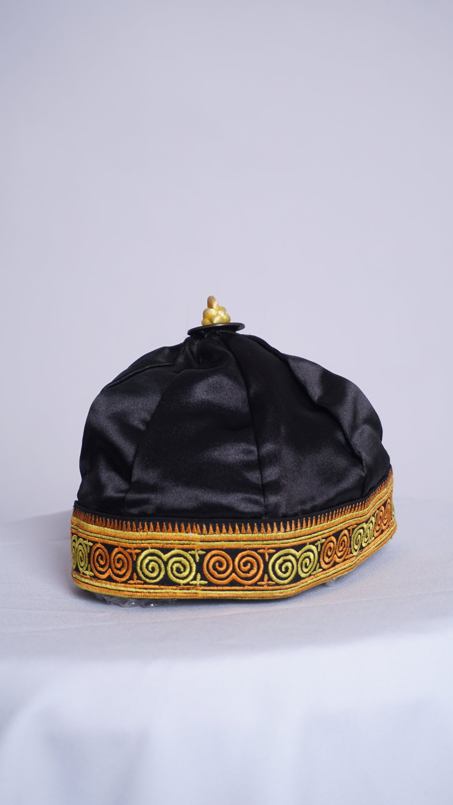Hmong Hat-Yellow Qwj (18")