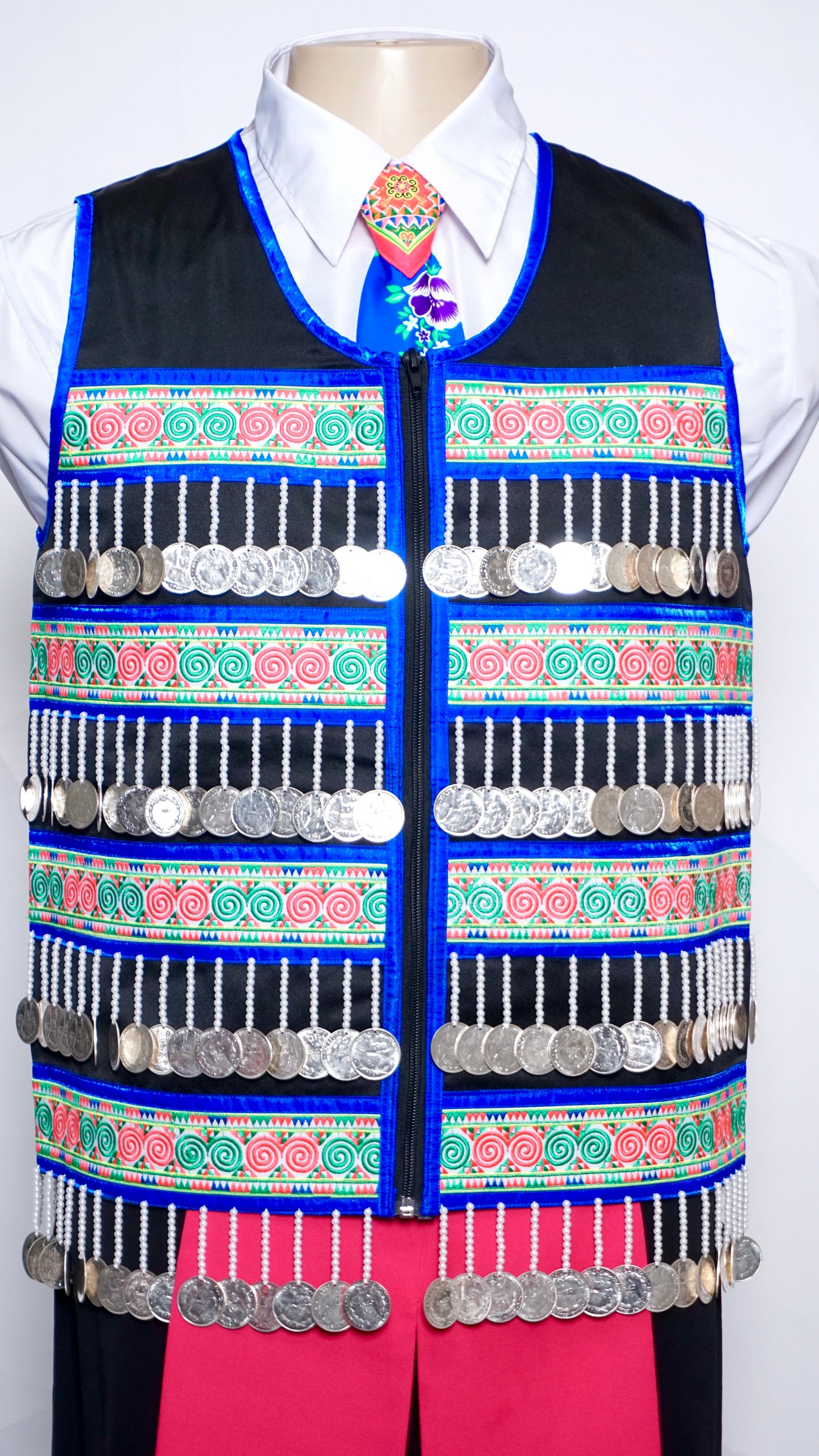 Machine Sew Money Vest-Blue