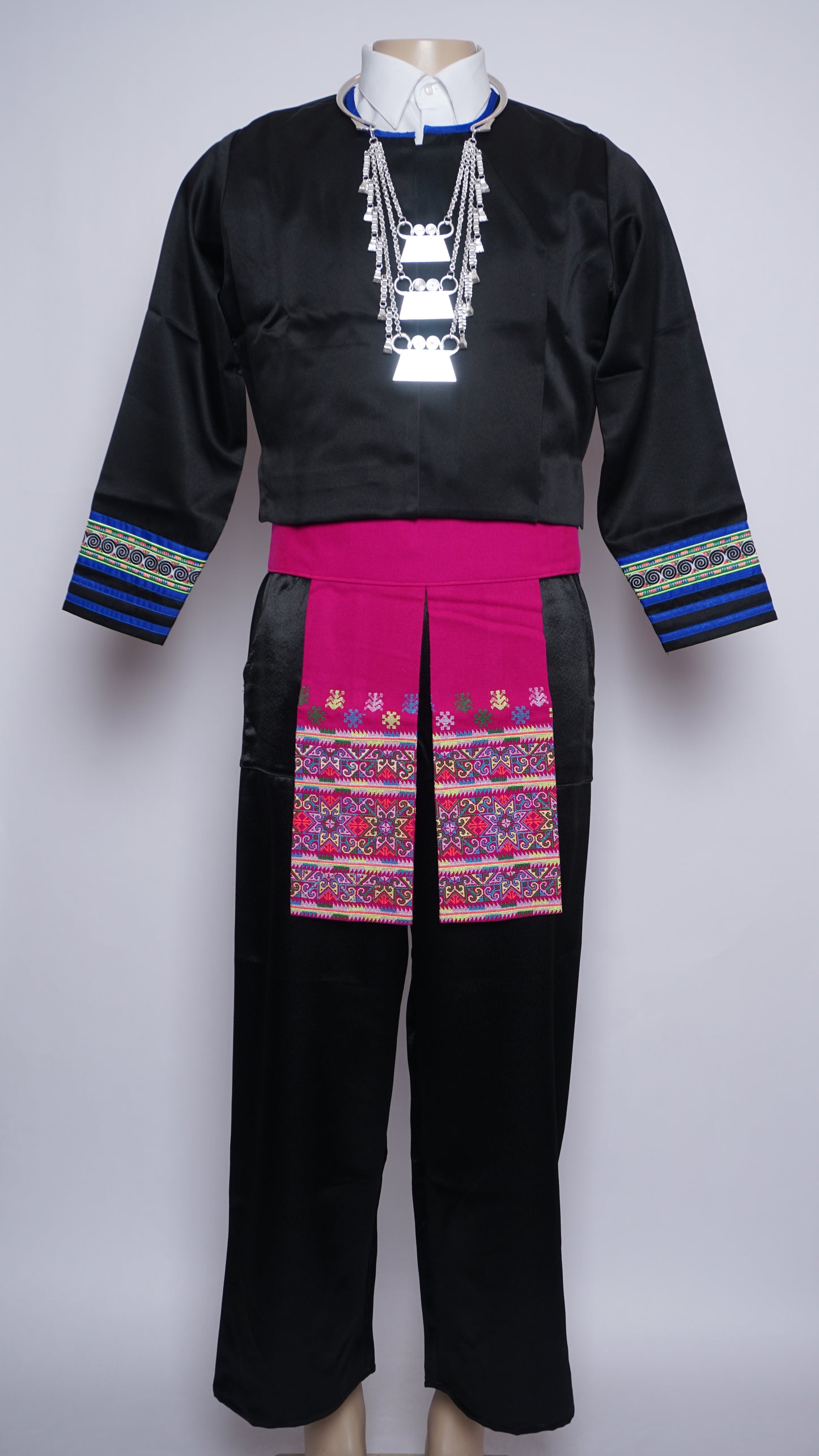 Men Hmong Txaij Set- Black Qwj (44")