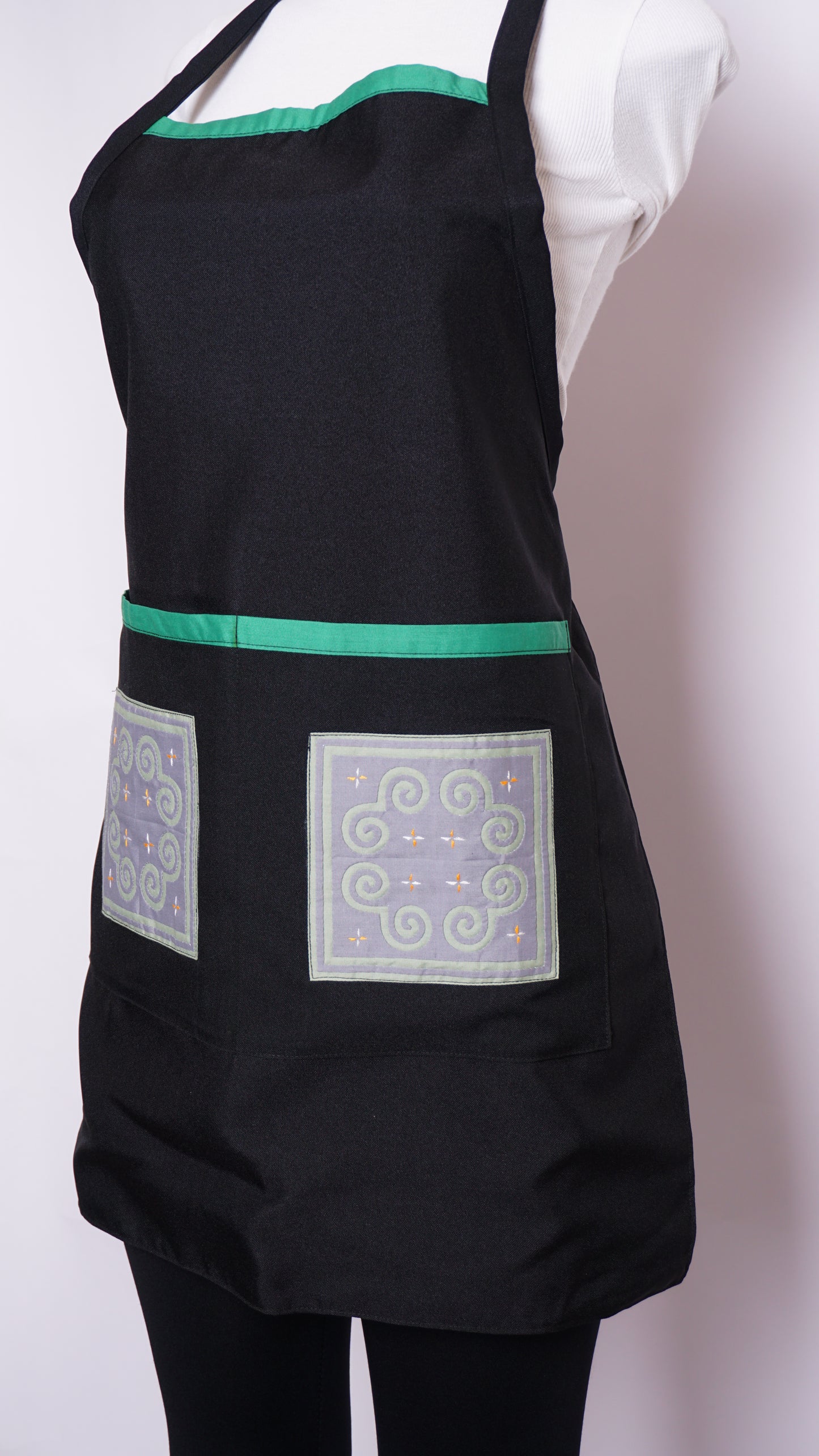 Gray Green Qwj Apron