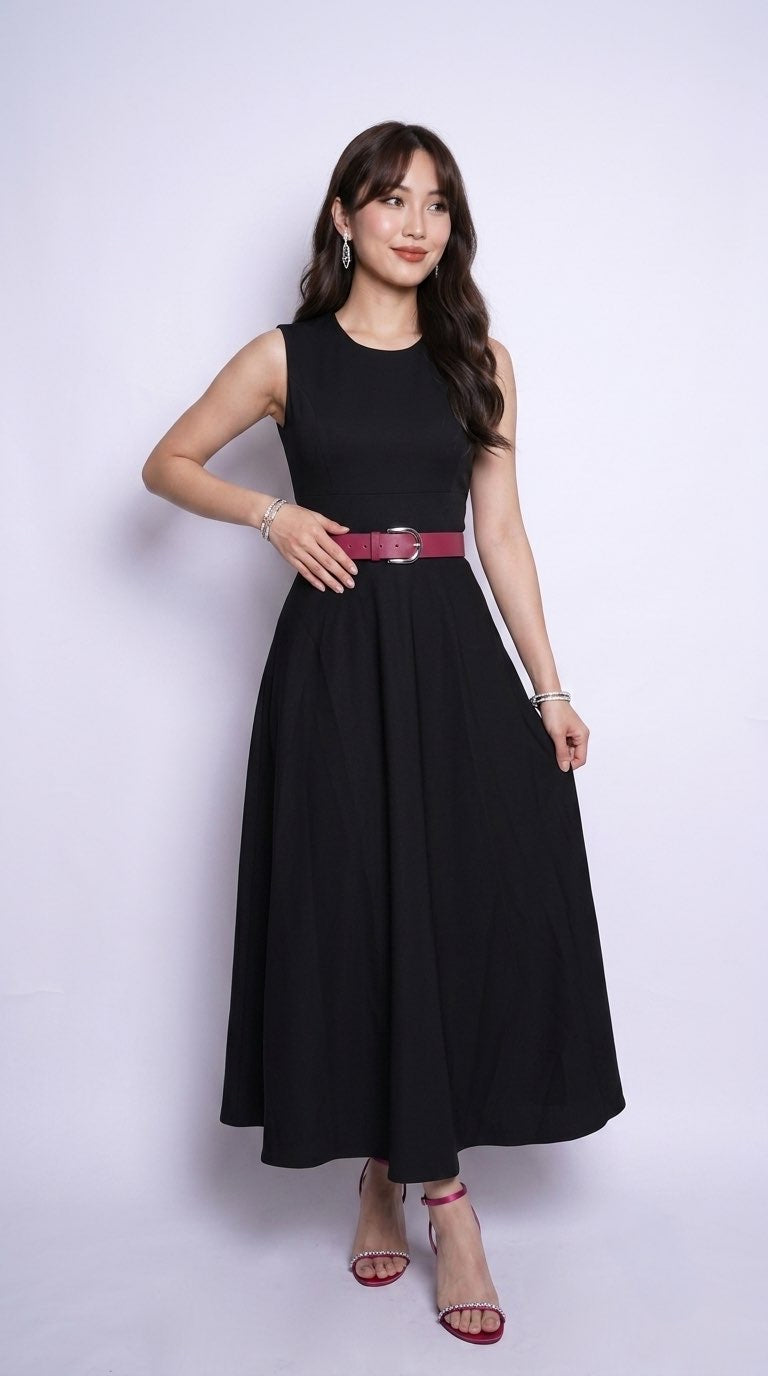 Black Sleeveless Maxi Dress