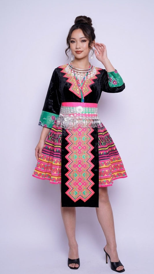 Handsewn Noob Coo-Green/Pink Floral Front