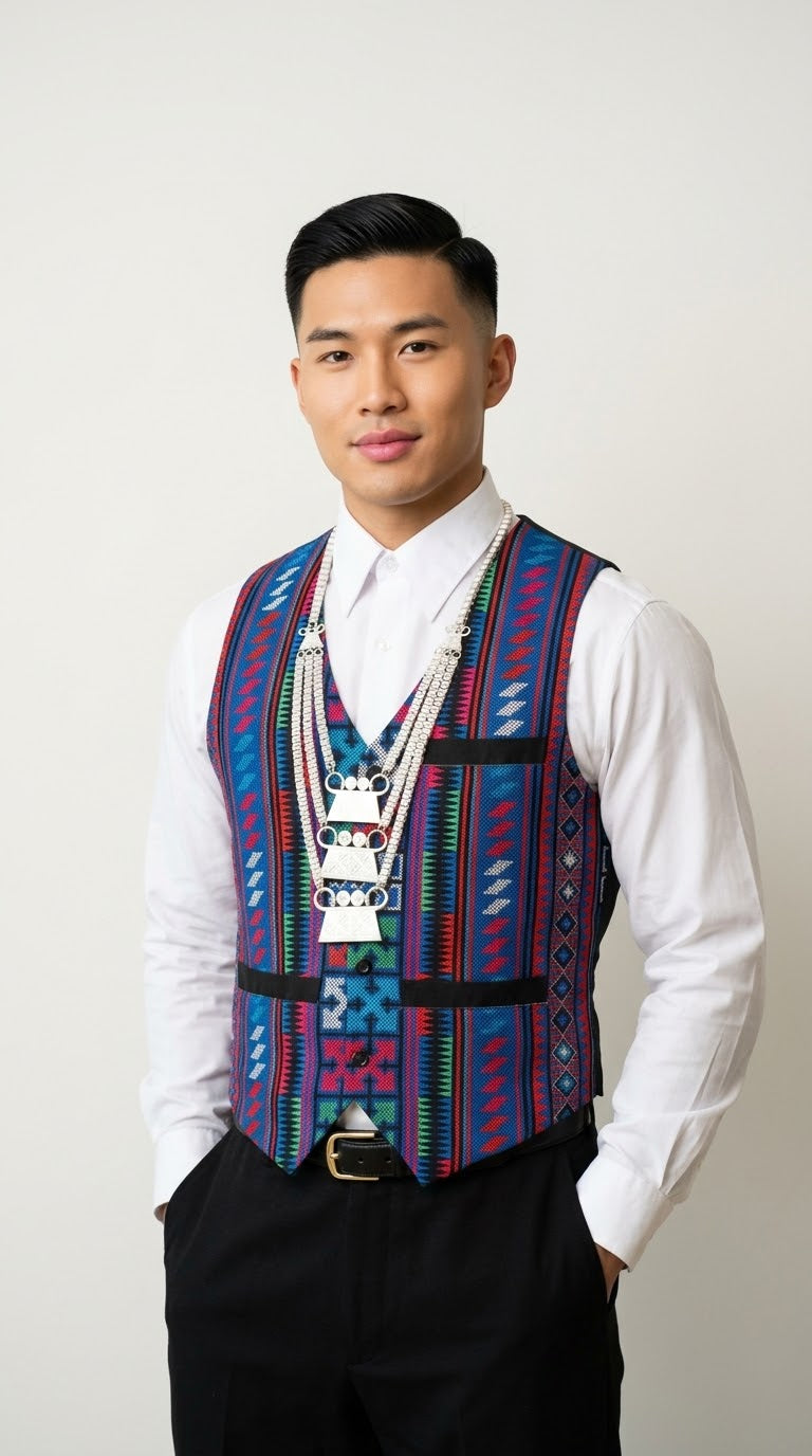 Printed Hmong Vest