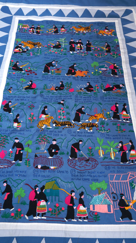 Ntxawm & Nujnplhaib Hmong Story Cloth