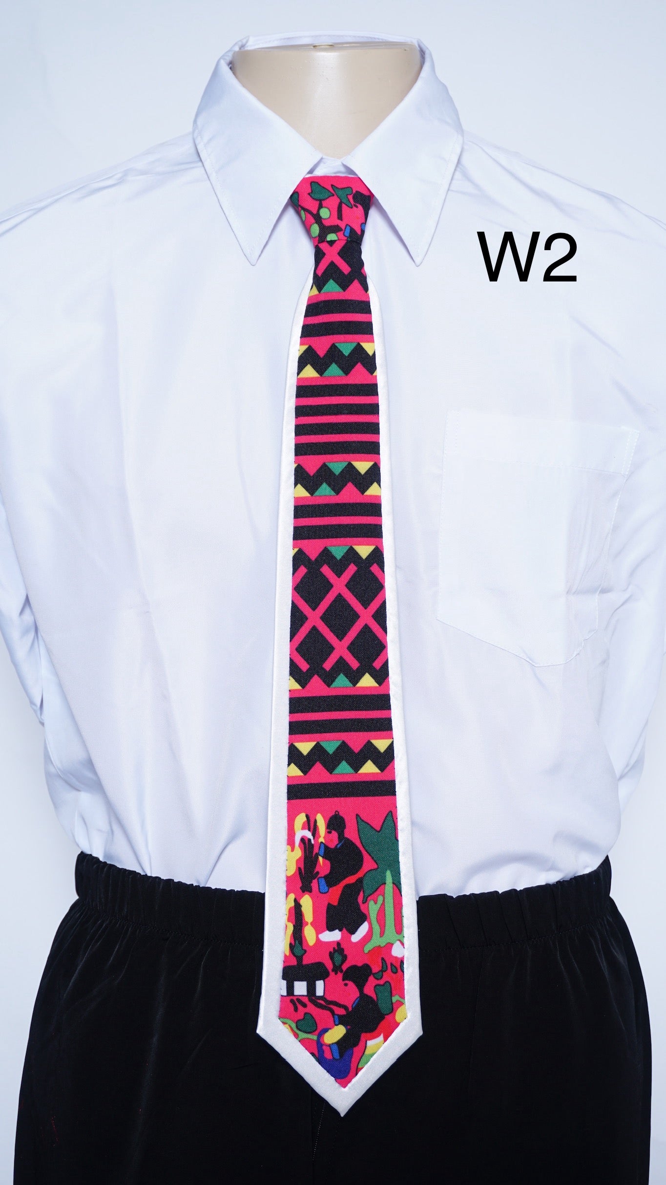 Men's Tie White Printed