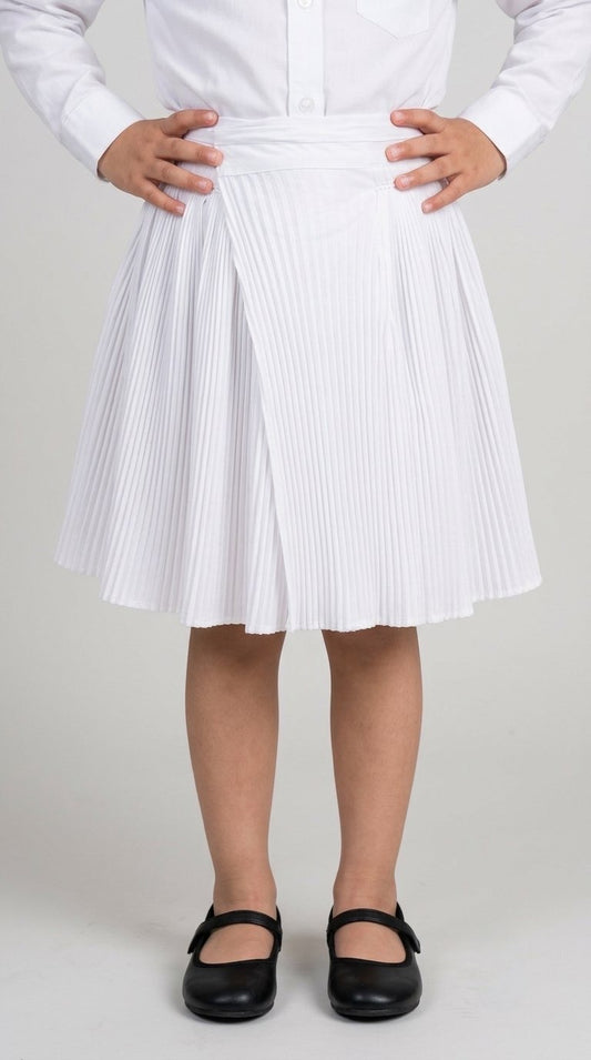 Girl's Wrapped White Skirt