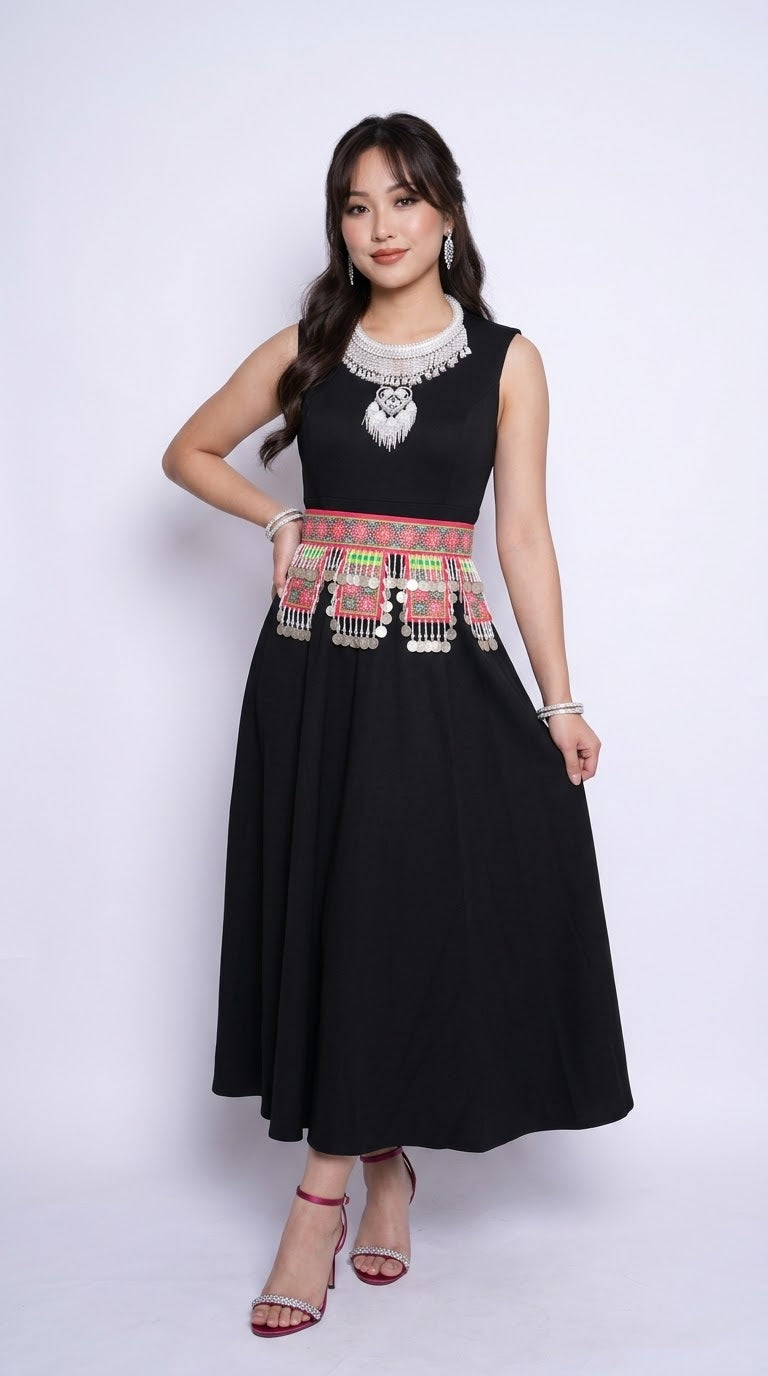 Black Sleeveless Maxi Dress