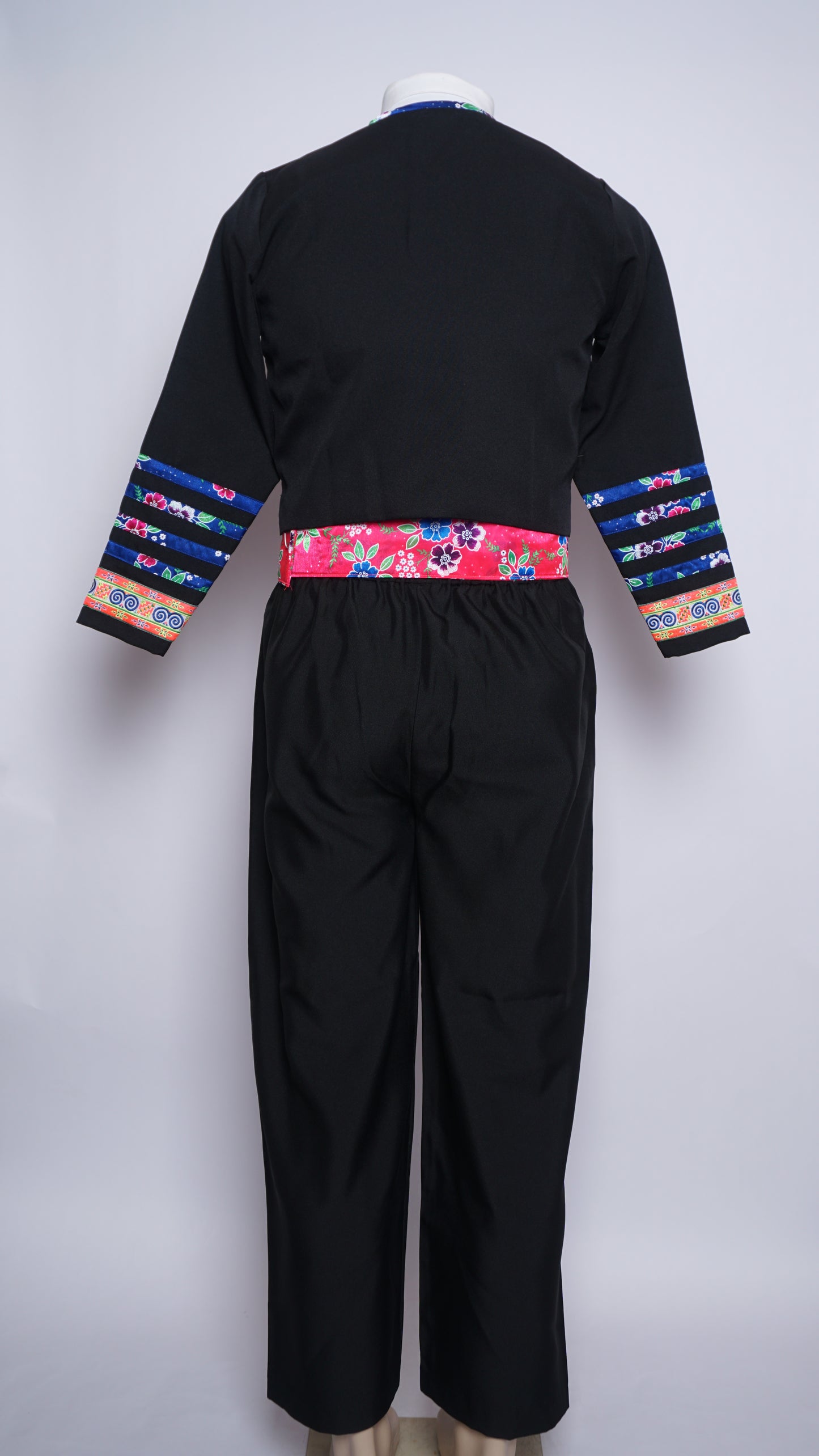 Men Hmong Txaij Set-Floral Blue Trim (40")