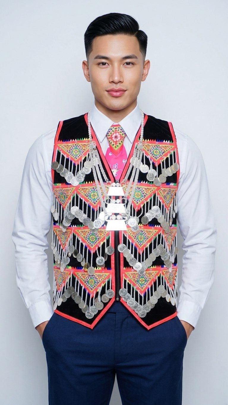 Handmade Pajntaub Mos Vest (38”)