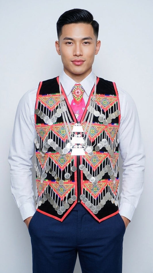 Handmade Pajntaub Mos Vest (38”)