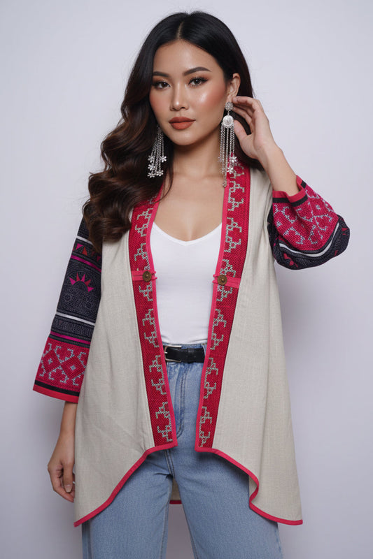 Hill Tribe High-Low Cardigan (40")