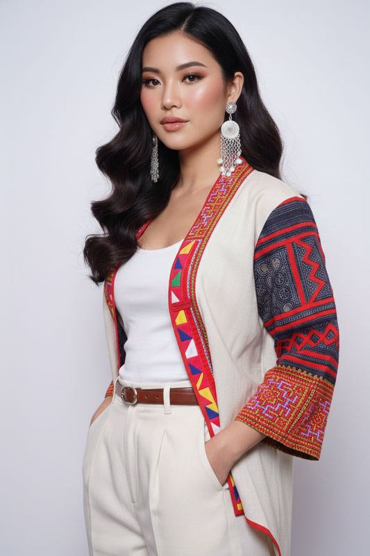 Hill Tribe High-Low Cardigan (44")