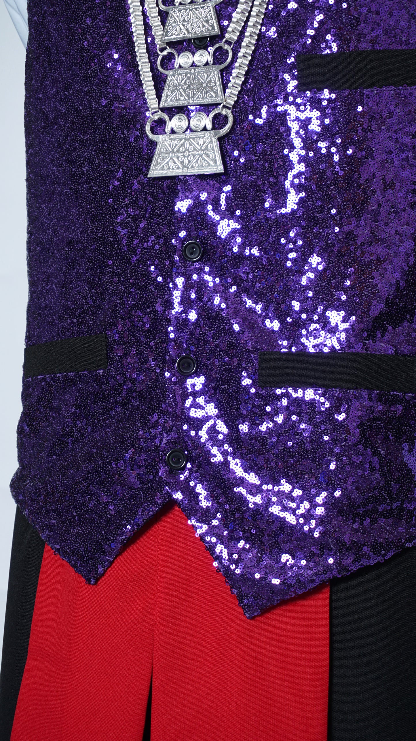 Purple Sequins Vest