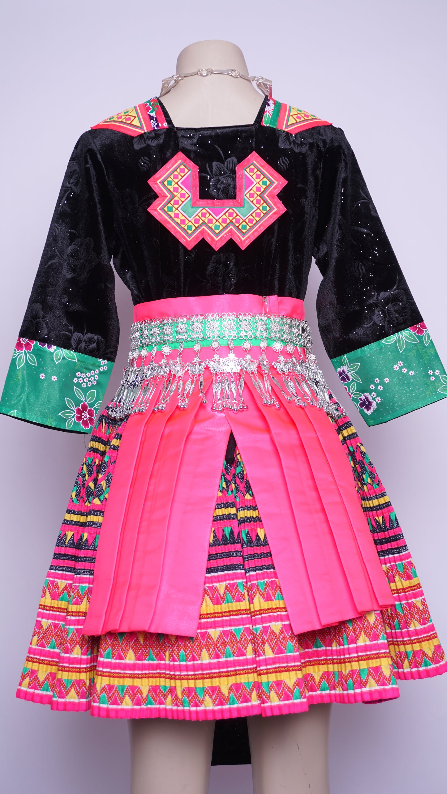 Handsewn Noob Coo-Green/Pink Floral Front