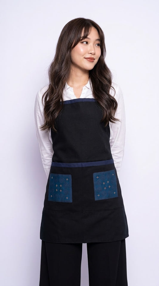 Navy Blue/ Teal Apron