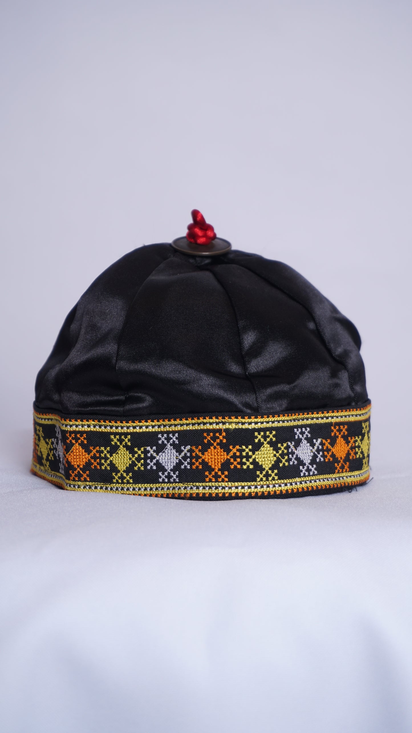 Hmong Hat-Yellow Patterns (18")