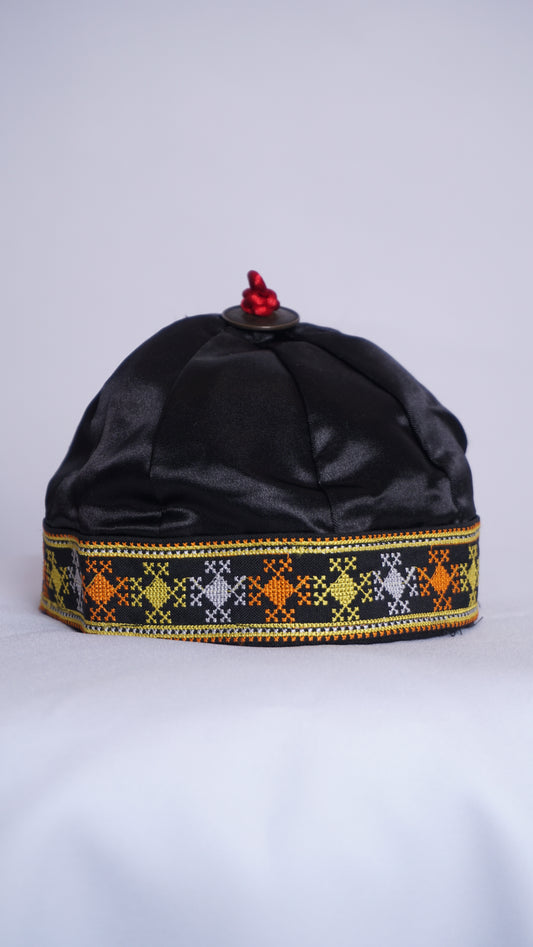 Hmong Hat-Yellow Patterns (18")