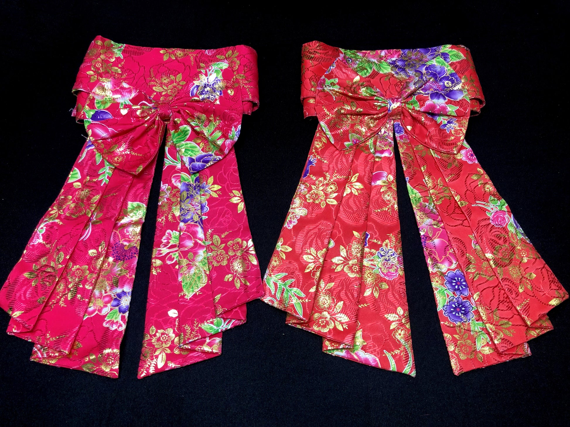 Hmong clothes - Pink Bow Floral Hlab Siv - Hmong Custom Clothes