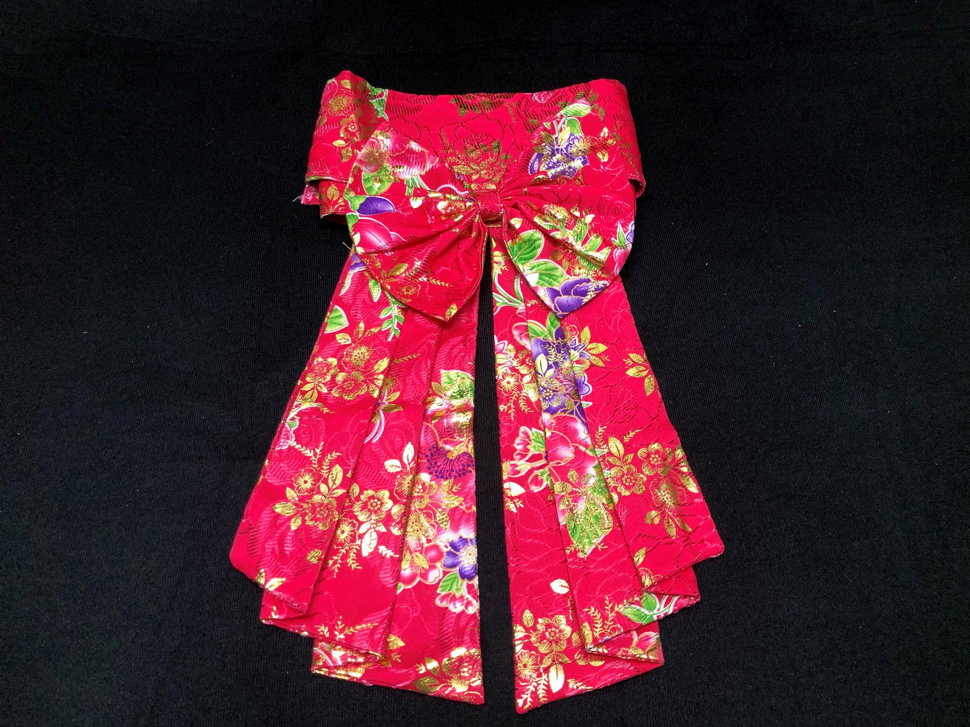 Hmong clothes - Pink Bow Floral Hlab Siv - Hmong Custom Clothes