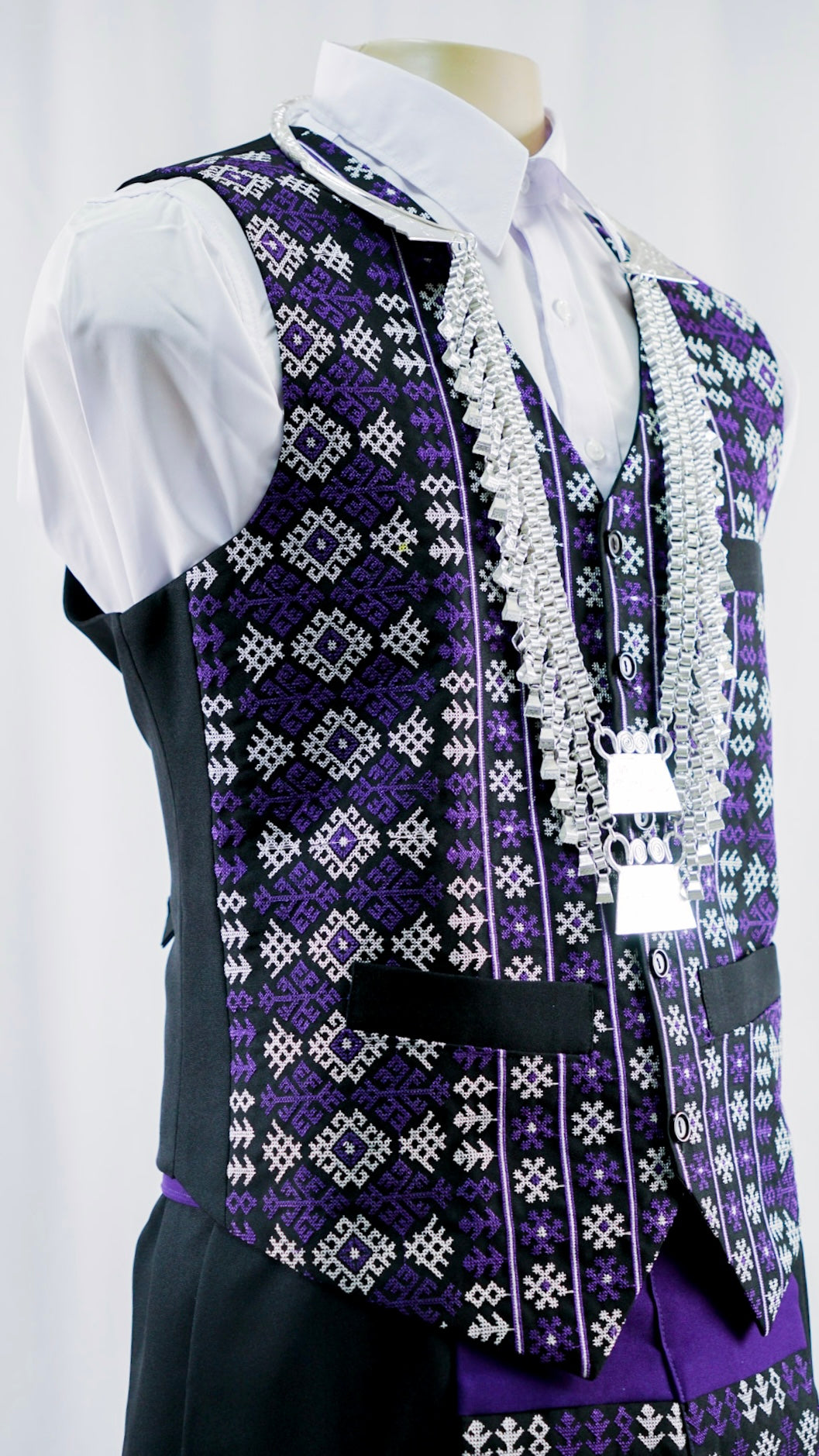 Purple Stripes Co Vest (46")