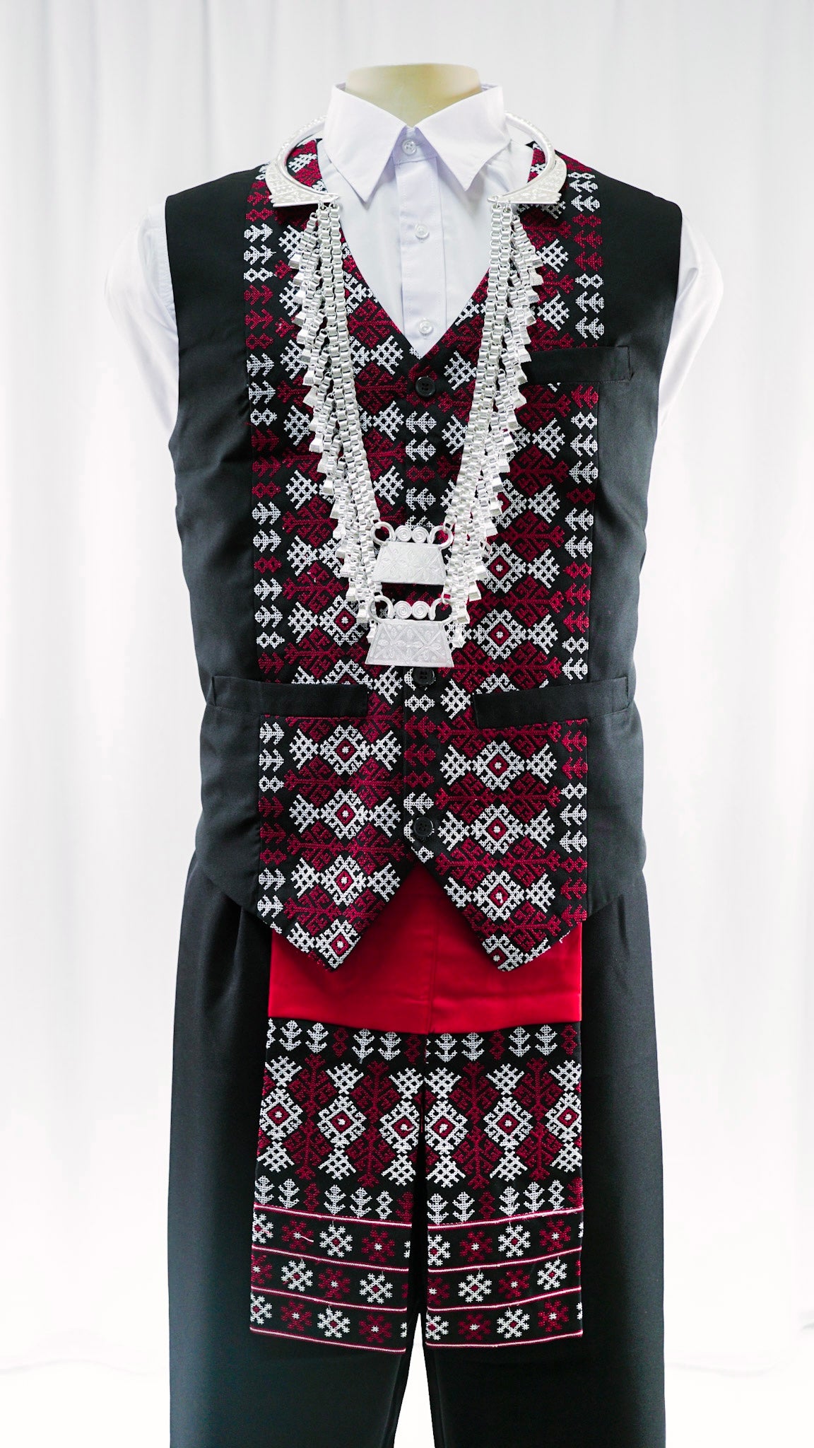 Dark Red Co Vest (54")