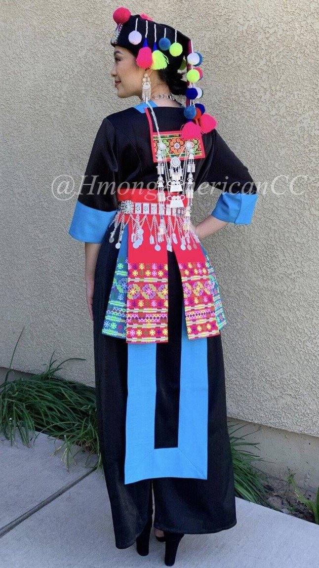 Hmong clothes - Light Blue - Hmong Custom Clothes